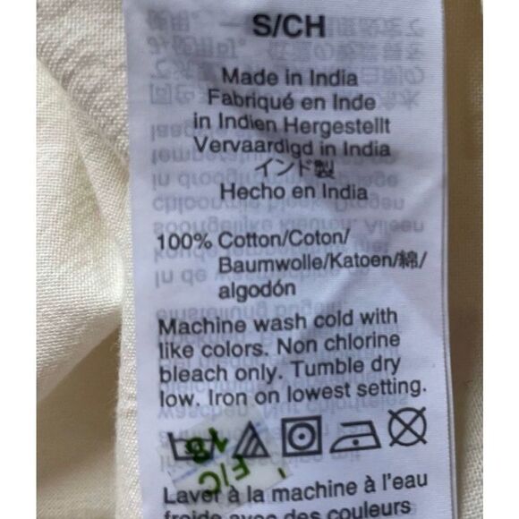 Madewell Cotton Crepe White Puff-Sleeve Seamed Top Size Small - Picture 6 of 7